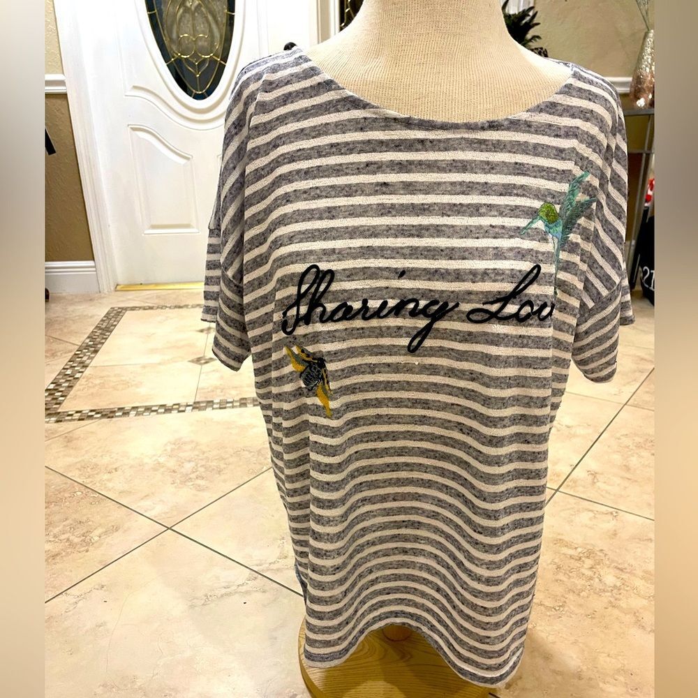 Camila Coelho Brazilian design “Sharing Love”shirt size large.